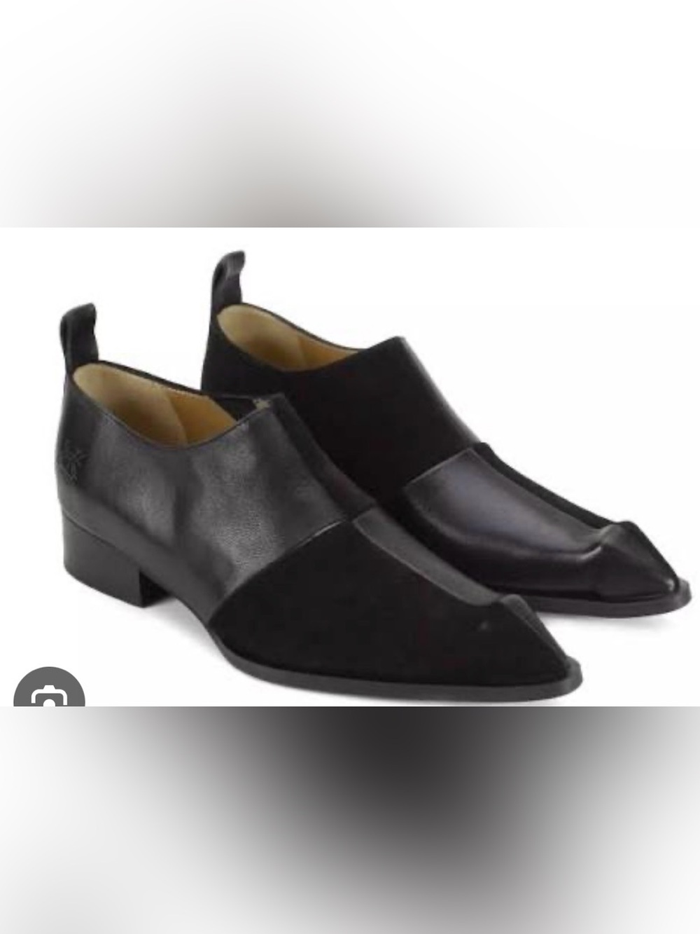Fluevog NEW IN BOX Swordfish Sharise black contrast bump toe loafers-9 (fit 8.5)